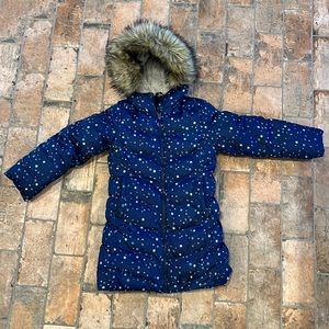 Land’s End Girls Insulated Jacket with Faux Fur Hood - size XS